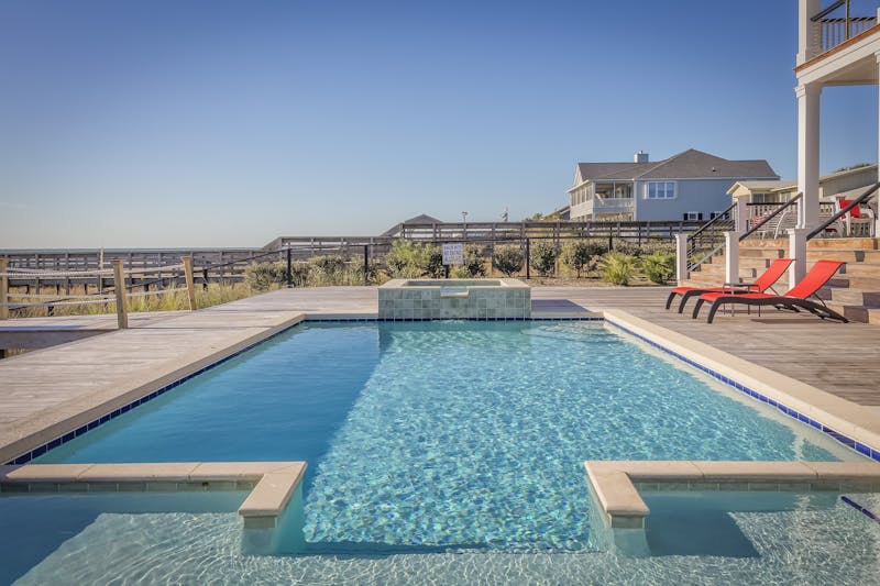 Crystal clear swimming pool